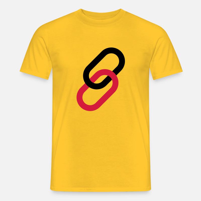 Link als Symbol - Männer T-Shirt - Gelb