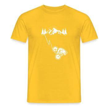 Bear Mountain Bike MTB Bike - Men's T-Shirt - yellow - Front - AI Model Male 178 dark (178cm)