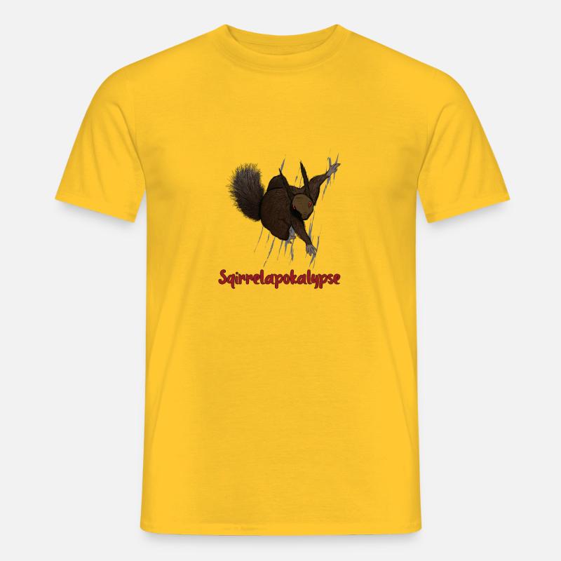 Squirrelapokalypse - Männer T-Shirt - Gelb