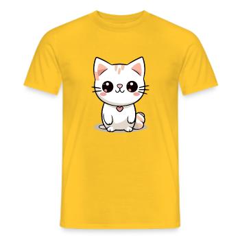 Minima, die kleine Katze - Männer T-Shirt - Gelb - Vorne - AI Model Male 178 dark (178cm)