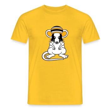 Mouse Raggae Jamaica Hat Rasta Lure Chill Hat - Men's T-Shirt - yellow - Front - AI Model Male 178 dark (178cm)