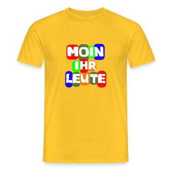 Langue Chemise Moin vous les gens amusant - T-shirt homme - jaune - Devant - AI Model Male 178 dark (178cm)