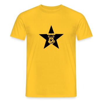 gorilla wildes tier etoile 6023 - T-shirt homme - jaune - Devant - AI Model Male 178 dark (178cm)