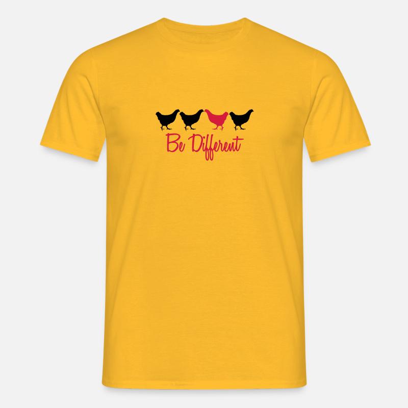 Be Different Hhs mit Text - Men's T-Shirt - yellow