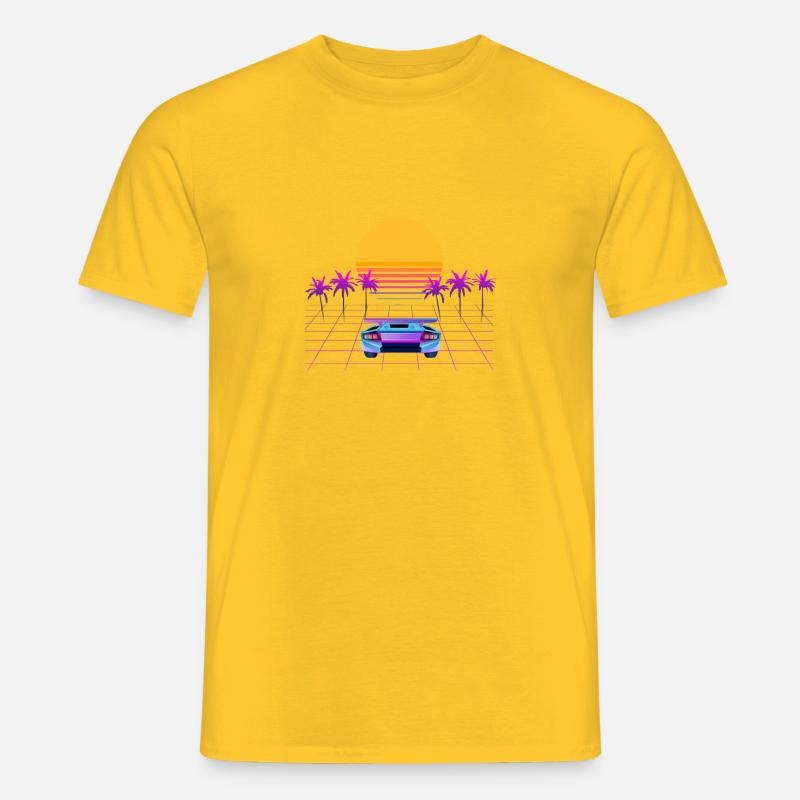 Design anni '80 - T-shirt uomo - giallo