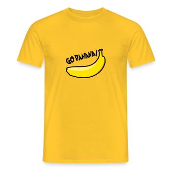 Funny The Simpsons quote: Go banana! - Men's T-Shirt - yellow - Front - AI Model Male 178 dark (178cm)