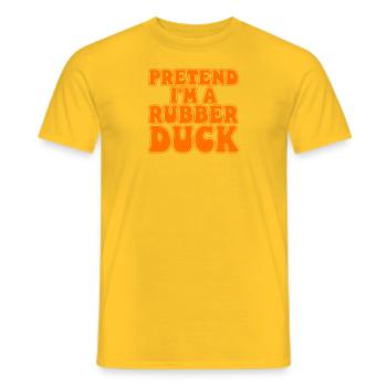 Faites semblant d’être un canard en caoutchouc - Costume de canard en caoutchouc - T-shirt homme - jaune - Devant - AI Model Male 178 dark (178cm)