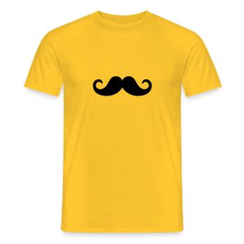 Moustache - Men's T-Shirt - yellow - Front - AI Model Male 178 dark (178cm)