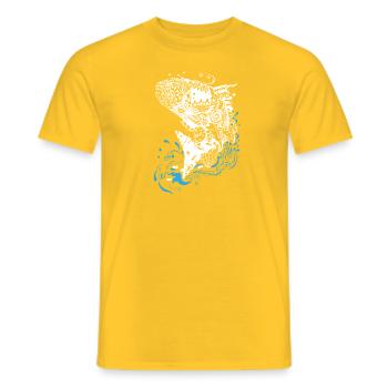 Springender Fisch - Männer T-Shirt - Gelb - Vorne - AI Model Male 178 dark (178cm)