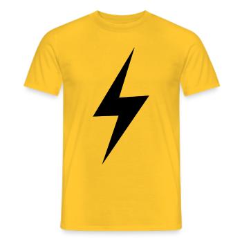 Blitz Flash - Men's T-Shirt - yellow - Front - AI Model Male 178 dark (178cm)