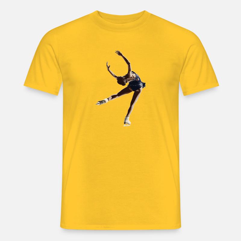 Eiskunstlauf - Männer T-Shirt - Gelb