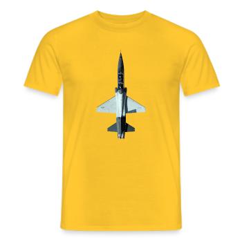 T-38C Talon - Men's T-Shirt - yellow - Front - AI Model Male 178 dark (178cm)