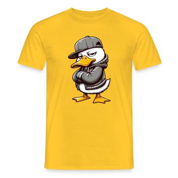 canard hiphop - T-shirt homme - jaune - Devant - AI Model Male 178 dark (178cm)