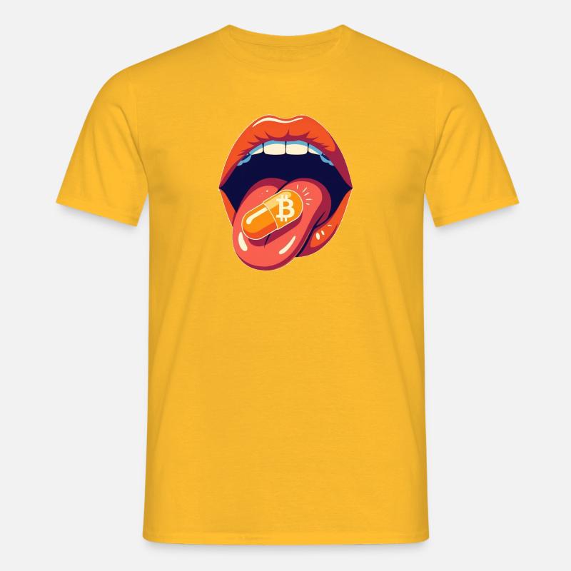 bitcoin orangepill basic - Men's T-Shirt - yellow