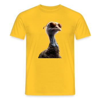 Dinde Poules Oiseaux Dinde - T-shirt homme - jaune - Devant - AI Model Male 178 dark (178cm)