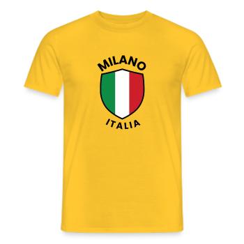 Bouclier Milan Italie - T-shirt homme - jaune - Devant - AI Model Male 178 dark (178cm)