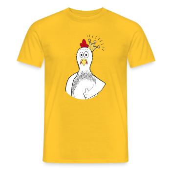 Huhn mit Krone - Männer T-Shirt - Gelb - Vorne - AI Model Male 178 dark (178cm)
