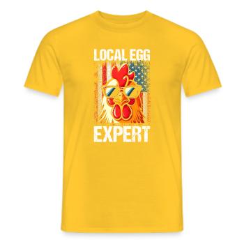 Patriotic Farmer Rooster Flock Poultry USA Pride C - Männer T-Shirt - Gelb - Vorne - AI Model Male 178 dark (178cm)