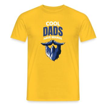 Cool dads have beards - Men's T-Shirt - yellow - Front - AI Model Male 178 dark (178cm)