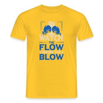 Watch The Flow Gloves Boxing Gloves - Männer T-Shirt - Gelb - Vorne - AI Model Male 178 dark (178cm)