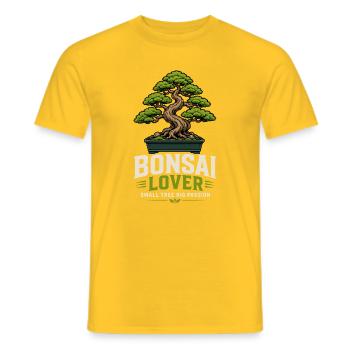 Japanese Bonsai Tree Plant Bonsai Lover Bonsai - Men's T-Shirt - yellow - Front - AI Model Male 178 dark (178cm)