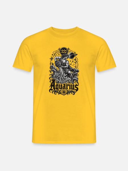 Wasserbärer Kosmische Wellen - Männer T-Shirt - Gelb