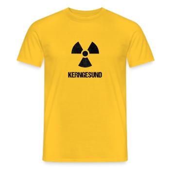 Kerngesund. Atom. Gesund. - Männer T-Shirt - Gelb - Vorne - AI Model Male 178 dark (178cm)