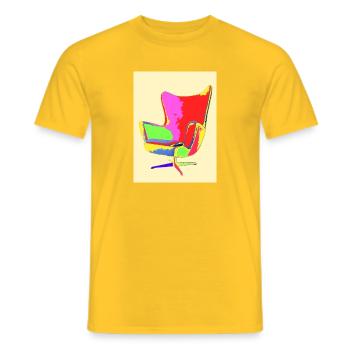 Pop Art - Männer T-Shirt - Gelb - Vorne - AI Model Male 178 dark (178cm)