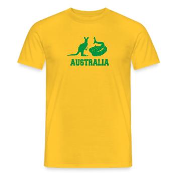 AUSTRALIE - T-shirt homme - jaune - Devant - AI Model Male 178 dark (178cm)