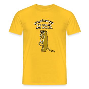 Nerdmännchen wollen nur spielen - Männer T-Shirt - Gelb - Vorne - AI Model Male 178 dark (178cm)