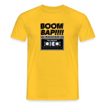Cassette Boom Bap - T-shirt homme - jaune - Devant - AI Model Male 178 dark (178cm)