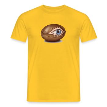KEEP YOUR EYE ON THE BALL - Men's T-Shirt - yellow - Front - AI Model Male 178 dark (178cm)