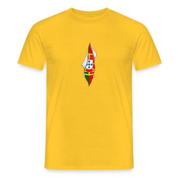 portuguese flag proud patriotic Portugal - Men's T-Shirt - yellow - Front - AI Model Male 178 dark (178cm)