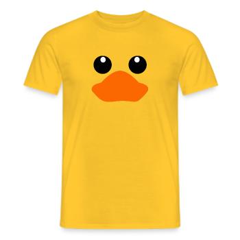 Gummiente Kostüm | Rubber Duck Face - Männer T-Shirt - Gelb - Vorne - AI Model Male 178 dark (178cm)