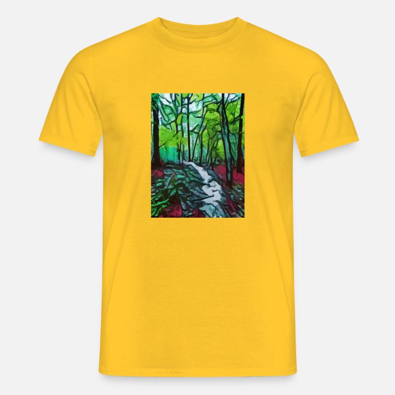 Wald Gemälde - Männer T-Shirt - Gelb