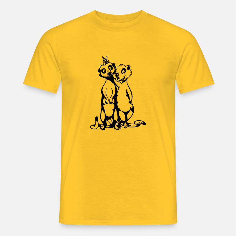 Erdmännchen - Männer T-Shirt - Gelb