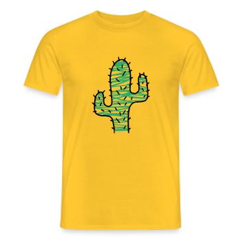 Cactus very prickly - Men's T-Shirt - yellow - Front - AI Model Male 178 dark (178cm)