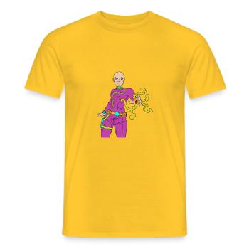 Hero girl - Men's T-Shirt - yellow - Front - AI Model Male 178 dark (178cm)