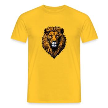 Leo - Men's T-Shirt - yellow - Front - AI Model Male 178 dark (178cm)