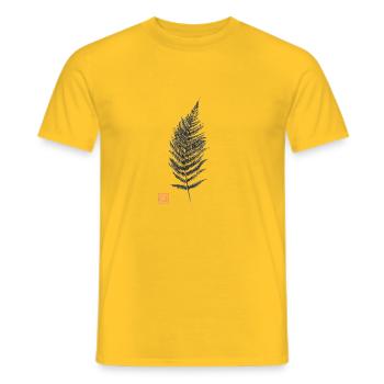 Farn - Männer T-Shirt - Gelb - Vorne - AI Model Male 178 dark (178cm)