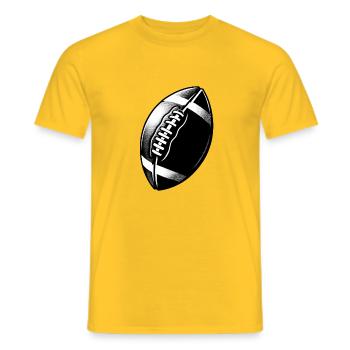 Football américain - T-shirt homme - jaune - Devant - AI Model Male 178 dark (178cm)
