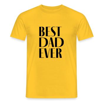 Best Dad Ever - Männer T-Shirt - Gelb - Vorne - AI Model Male 178 dark (178cm)