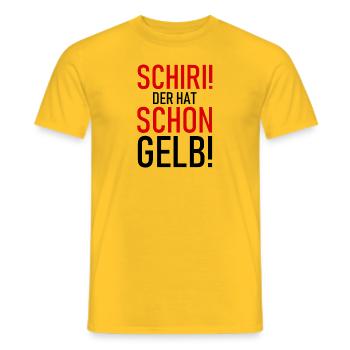 Schiri! Der hat schon gelb! - Fußball - Sport - Männer T-Shirt - Gelb - Vorne - AI Model Male 178 dark (178cm)