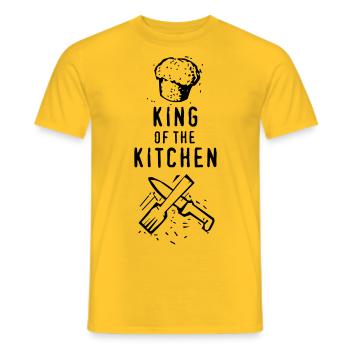 King of the Kitchen cook Koch - Männer T-Shirt - Gelb - Vorne - AI Model Male 178 dark (178cm)