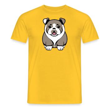 Juste chien mignon - T-shirt homme - jaune - Devant - AI Model Male 178 dark (178cm)