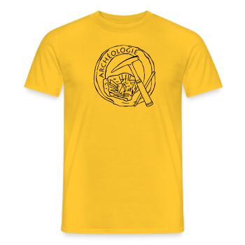 Archeologie - T-shirt homme - jaune - Devant - AI Model Male 178 dark (178cm)