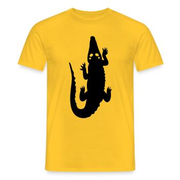 crocodile - Men's T-Shirt - yellow - Front - AI Model Male 178 dark (178cm)