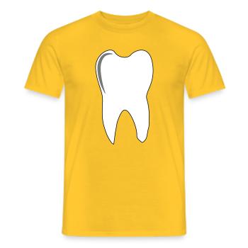 Backenzahn - Männer T-Shirt - Gelb - Vorne - AI Model Male 178 dark (178cm)