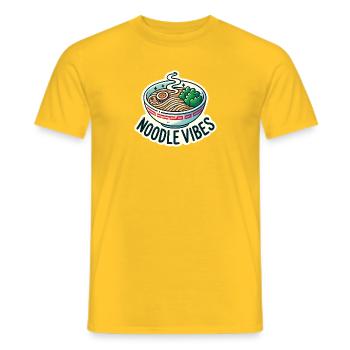 Noodle Vibes : Design de ramen amusant - T-shirt homme - jaune - Devant - AI Model Male 178 dark (178cm)