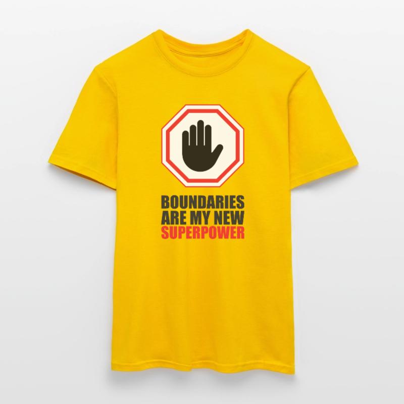 Mano empoderadora con recordatorio de límites Camiseta hombre